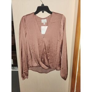 Greylin draped front blouse sz medium nwt